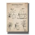 Tea Bag Blueprint Patent Parchment,  Canvas Wall Art Online