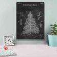 Artificial Christmas Tree Blueprint Patent Chalkboard,  Canvas Wall Art Online now