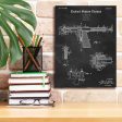 Tattoo Gun Blueprint Patent Chalkboard,  Canvas Wall Art For Cheap