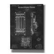 Cue Rack Blueprint Patent Chalkboard,  Canvas Wall Art Online Sale