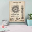 Darts Game Blueprint Patent Parchment,  Canvas Wall Art Cheap