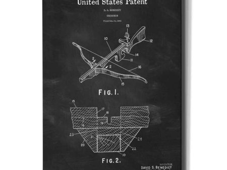 Crossbow Blueprint Patent Chalkboard,  Canvas Wall Art For Cheap