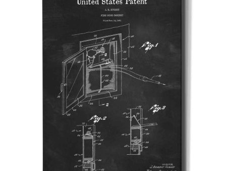 Fire Hose Cabinet Blueprint Patent Chalkboard,  Canvas Wall Art Hot on Sale