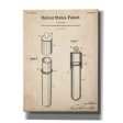 Test Tube Blueprint Patent Parchment,  Canvas Wall Art For Discount