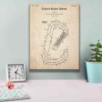 Climbing Hook Blueprint Patent Parchment,  Canvas Wall Art Cheap