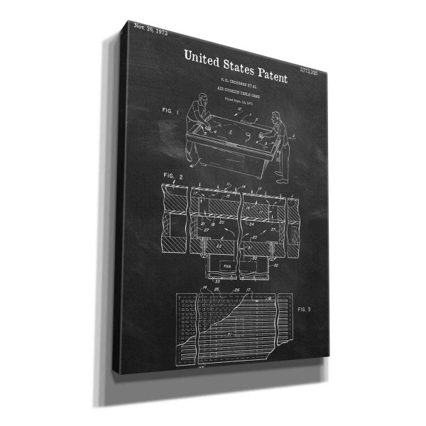 Air Hockey Blueprint Patent Chalkboard,  Canvas Wall Art on Sale