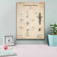 Croquet Blueprint Patent Parchment,  Canvas Wall Art Hot on Sale