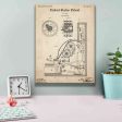 Cash Register Blueprint Patent Parchment,  Canvas Wall Art Cheap