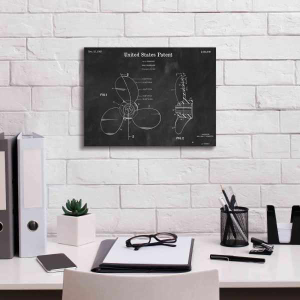 Boat Propeller Blueprint Patent Chalkboard,  Canvas Wall Art Discount