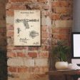 Tattoo Gun Blueprint Patent Parchment,  Canvas Wall Art Discount