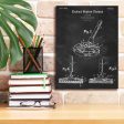 Curling Broom Blueprint Patent Chalkboard,  Canvas Wall Art For Cheap