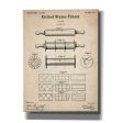 Rolling Pin Blueprint Patent Parchment,  Canvas Wall Art Cheap