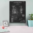 Bicycle Stop-light Switch Blueprint Patent Chalkboard,  Canvas Wall Art Sale