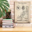 Cash Register Blueprint Patent Parchment,  Canvas Wall Art Cheap