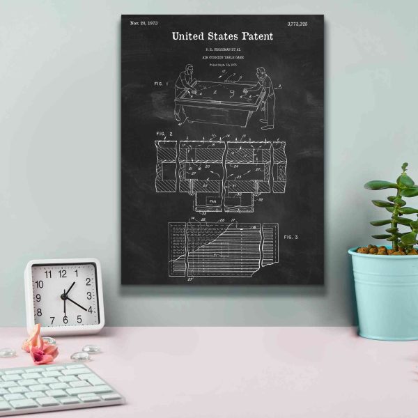 Air Hockey Blueprint Patent Chalkboard,  Canvas Wall Art on Sale