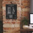 Cue Rack Blueprint Patent Chalkboard,  Canvas Wall Art Online Sale