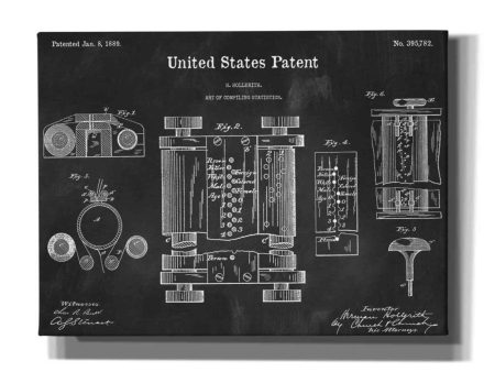 Tubular Machine Blueprint Patent Chalkboard,  Canvas Wall Art For Cheap