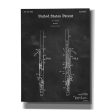 Bassoon Blueprint Patent Chalkboard,  Canvas Wall Art Fashion