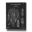 Block and Tackle Blueprint Patent Chalkboard,  Canvas Wall Art Hot on Sale