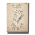 Climbing Hook Blueprint Patent Parchment,  Canvas Wall Art Cheap