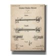 Vintage Key Blueprint Patent Parchment,  Canvas Wall Art on Sale