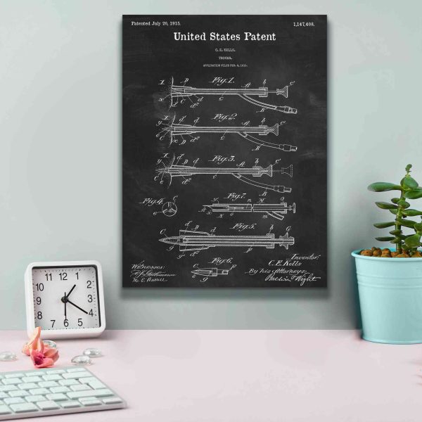 Trocar Blueprint Patent Chalkboard,  Canvas Wall Art Online now