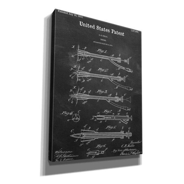 Trocar Blueprint Patent Chalkboard,  Canvas Wall Art Online now