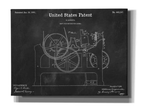 Weft Stop Motion for Looms Blueprint Patent Chalkboard,  Canvas Wall Art Cheap