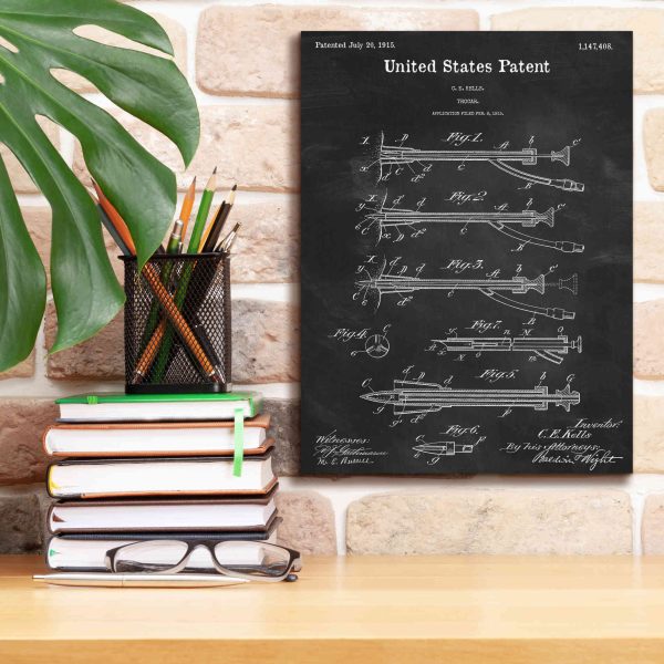 Trocar Blueprint Patent Chalkboard,  Canvas Wall Art Online now