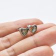 Heart Silver Gemstone Studs For Cheap