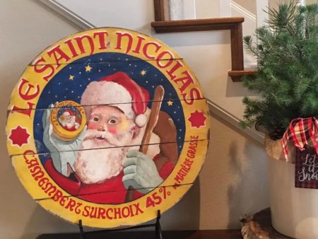 15” Saint Nicolas Lazy Susan & Wall Art For Sale