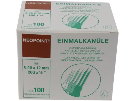 Neopoint injectienaalden 100 stuks, 0.45x12 mm (bruin) Online