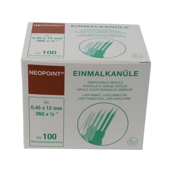 Neopoint injectienaalden 100 stuks, 0.45x12 mm (bruin) Online