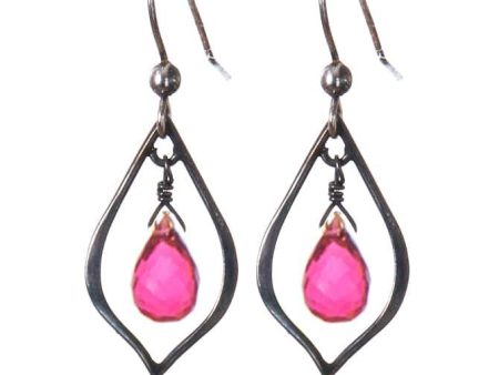 Elegant Everyday Earrings w Teardrop Gem Hot on Sale