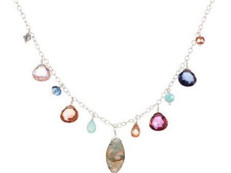 Instant Classic New Zina Necklace with Marquee Gem For Sale