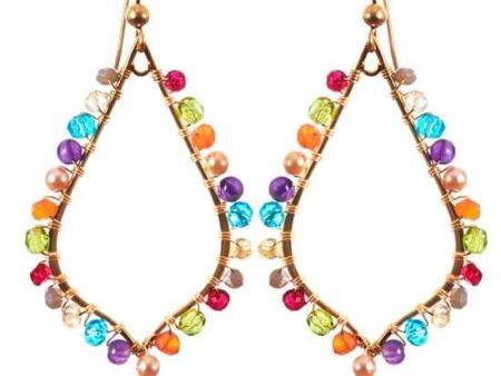 Madison Colorful Petal Hoop Earrings Hot on Sale