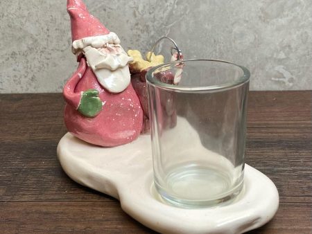 Santa Votive Handmade Cute Christmas Decor Cheap