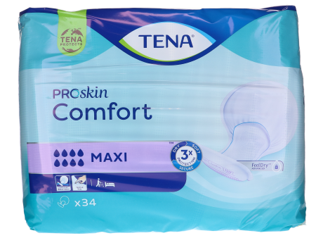 Tena Proskin Comfort Maxi Inleggers – 34 stuks Discount