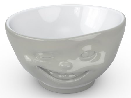 16 Oz. Bowl, Winking Face, Grey Online