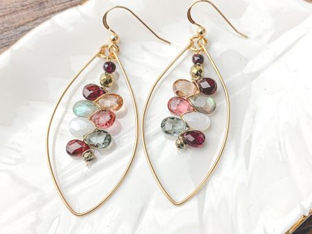 Tera Garnets Marquee Elegance Hoops on Sale