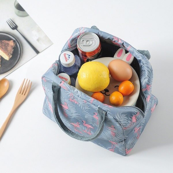 Lunch Box Bag Wholesale Aluminum Foil Thickened Flamingo Insulation Bag Lunch Box Bag To Work with Lunch Bento Handbag Fashion