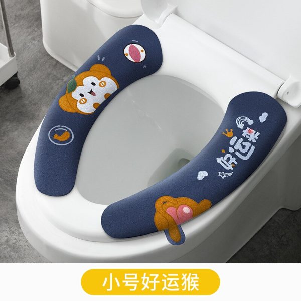 T Toilet seat Four seasons universal household stick type sitting toilet cover cute waterproof washable toilet seat mat Online