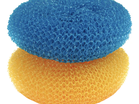 Jumbo Plastic Mesh Scourer - 2 Pack (Assorted Colors) Fashion