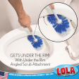 Lola Pro Euro Bowl Brush - with Under the Rim Angled Scrub Attachment -2 Pack Supply