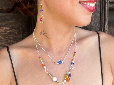 Unique Asymmetrical Colorful Kaleidoscope Necklace Online Sale