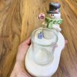 Handmade Christmas Snowman with Mittens Votive Holder Fashion