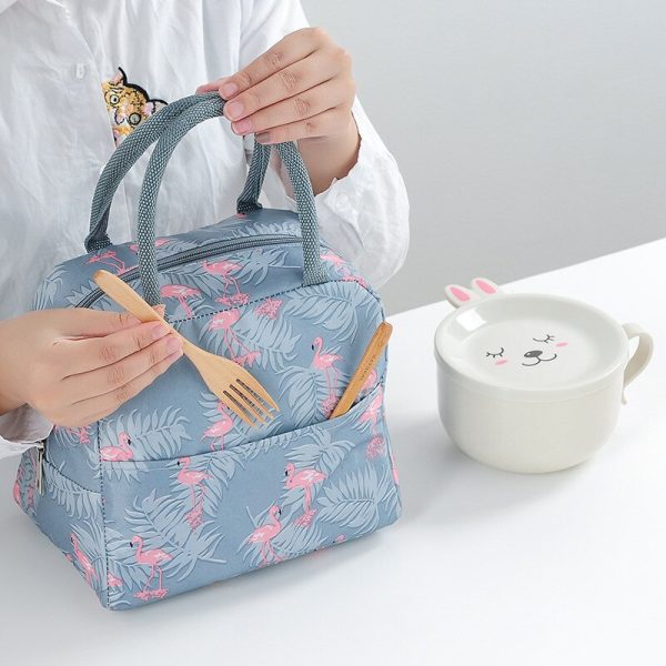 Lunch Box Bag Wholesale Aluminum Foil Thickened Flamingo Insulation Bag Lunch Box Bag To Work with Lunch Bento Handbag Fashion