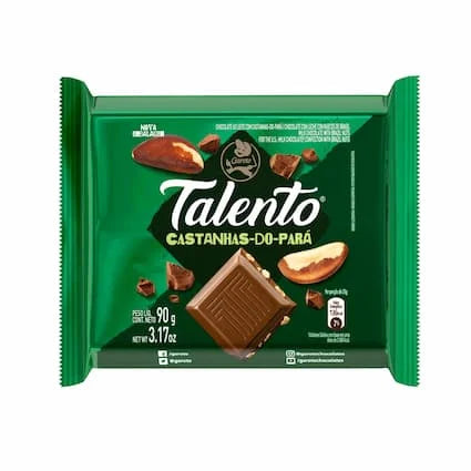 CHOCOLATE TALENTO CASTANHA DO PARÁ GAROTO 90G Discount