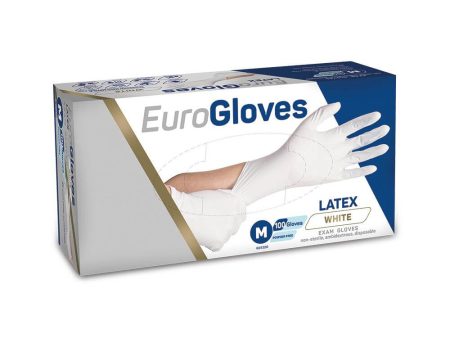 Eurogloves Handschoenen Latex Poedervrij Wit (100 stuks) Online now