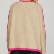 Contrast Trim Oversized Knit Sweater Online Sale